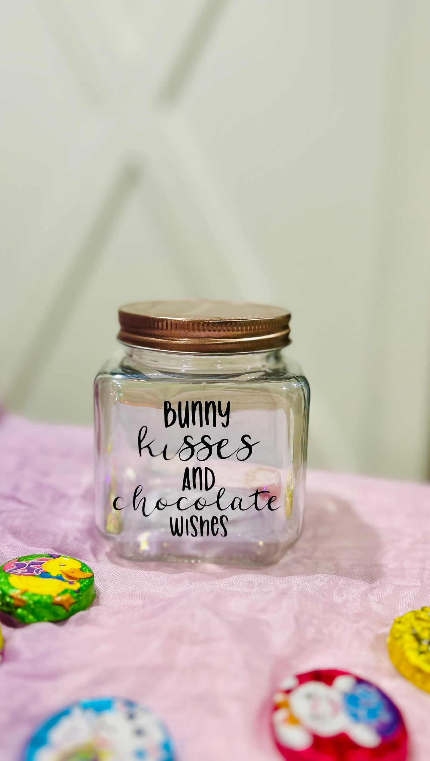 Bunny Kisses & Chocolate Wishes Glass Jar β The Sweetest Gift! π°π«π