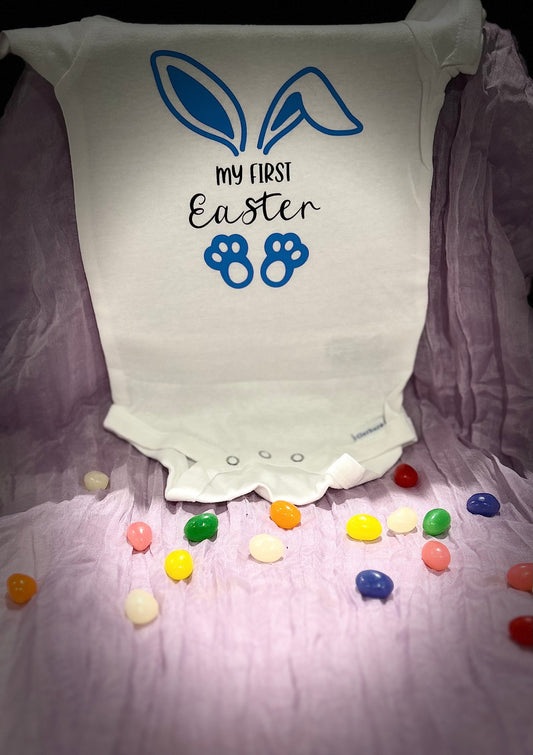 My First Easter Baby Onesie with Bunny Ears 🐰🌸