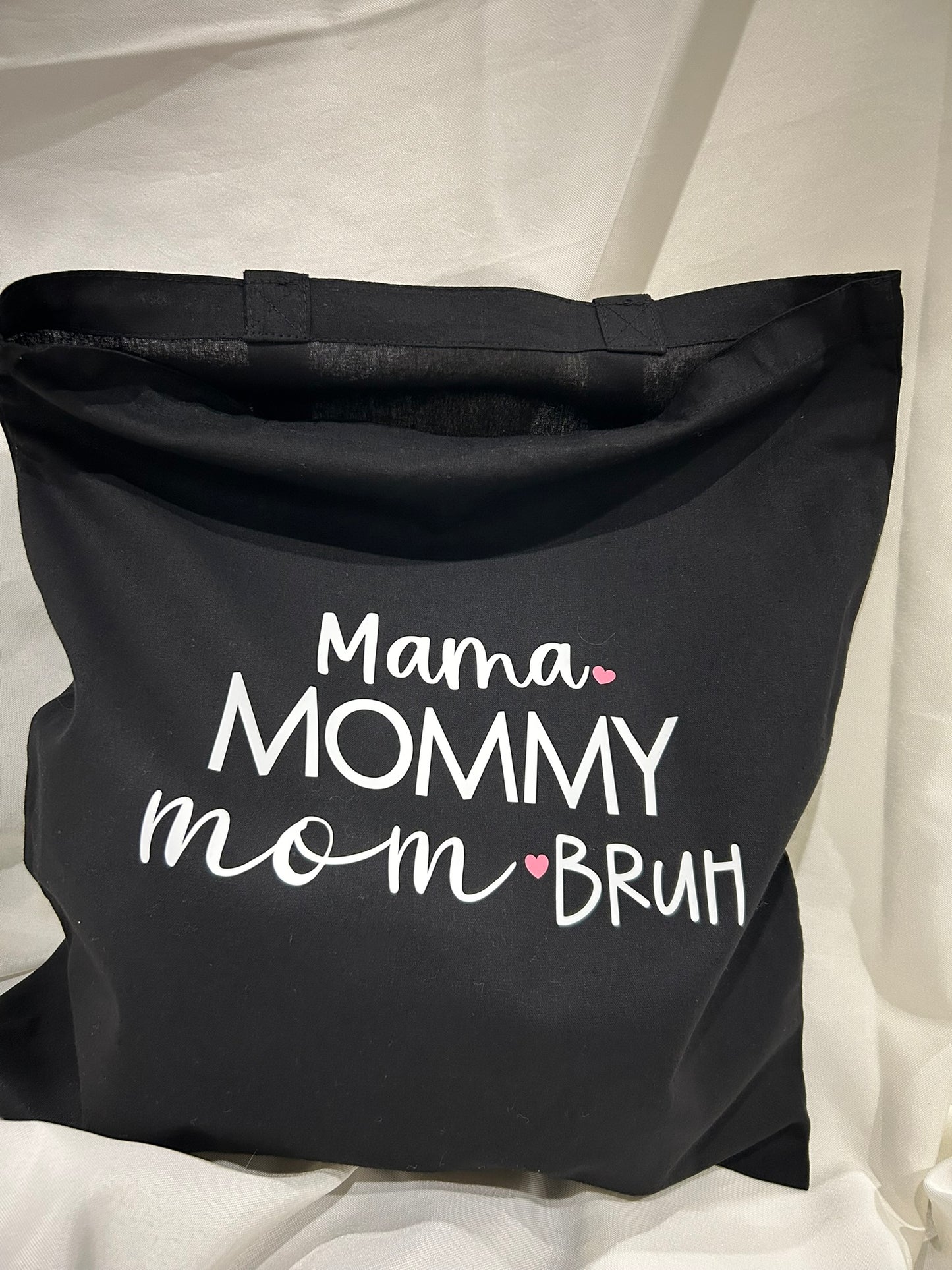 π Mama. Mommy. Mom. Bruh. β Cotton Tote Bag (15x16β)