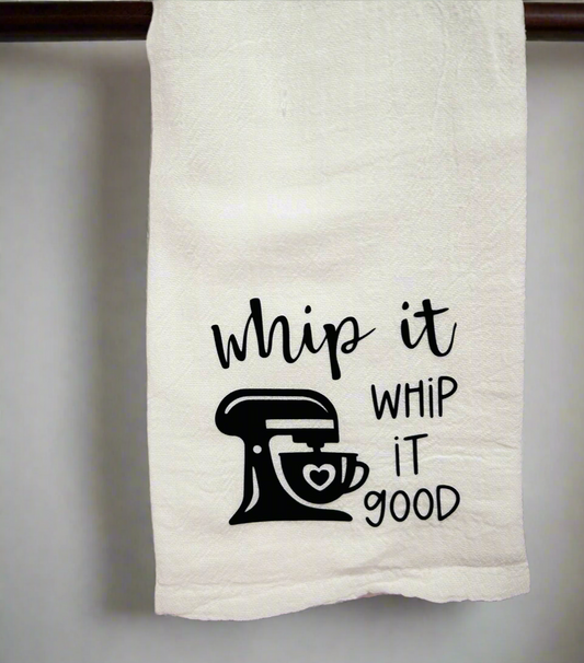 🌀 Whip It, Whip It Good – Funny Kitchen Hand Towel with Blender Design 🥣