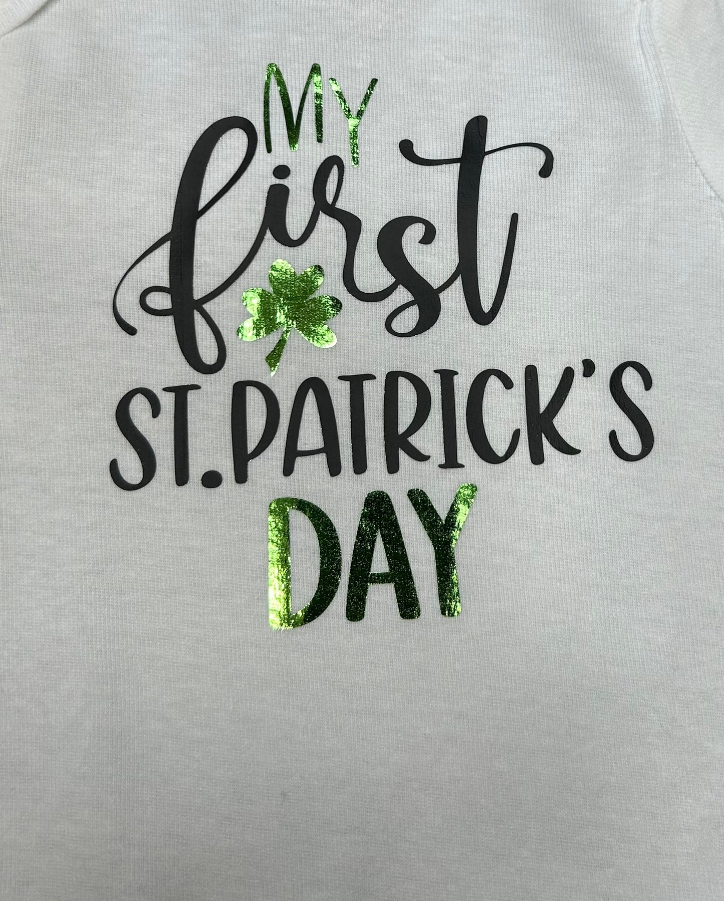St. Patrick’s Day Baby Onesie – “My First St. Patrick’s Day” ☘️👶