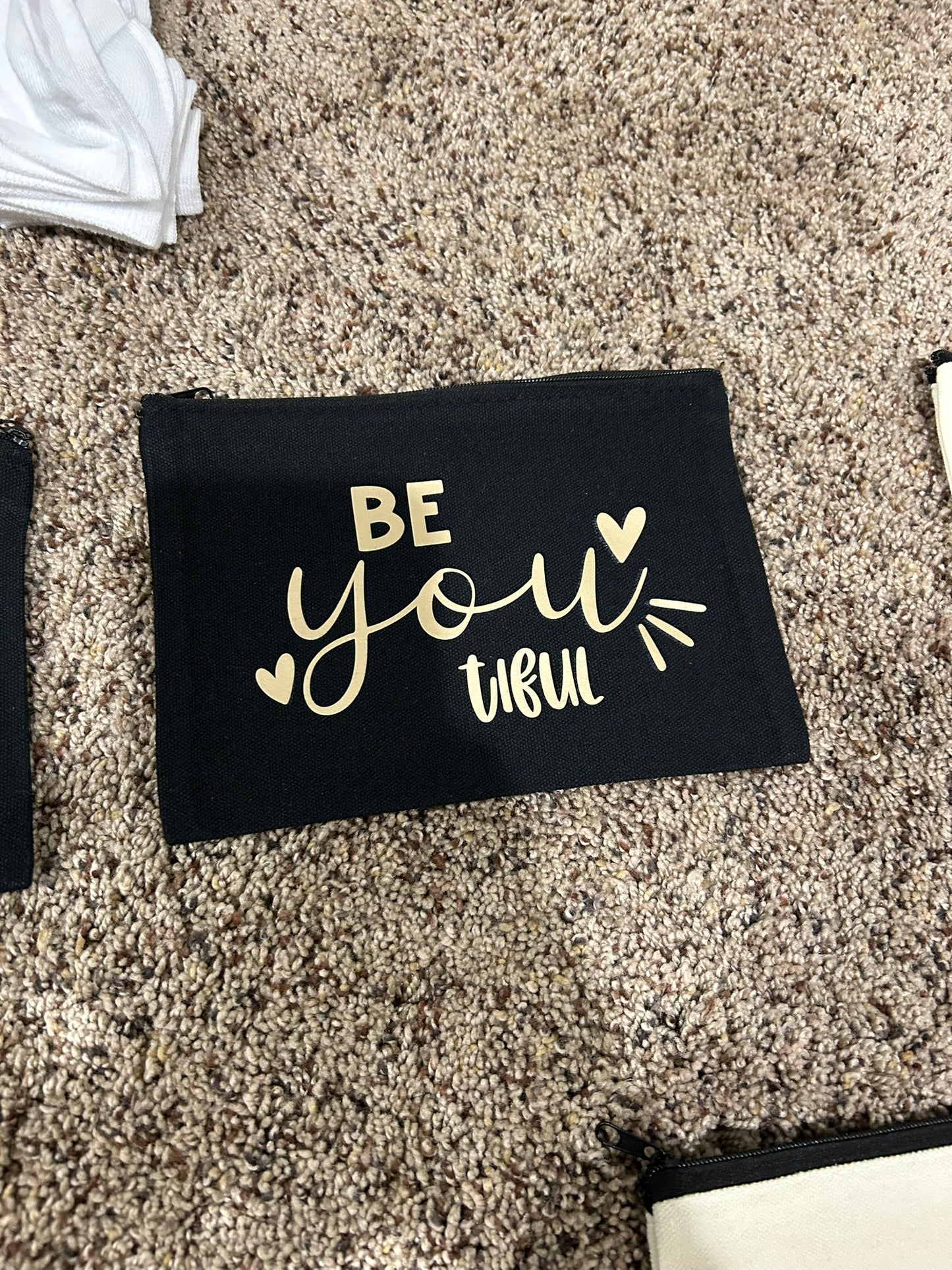 8x5 Canvas Makeup Bag – "BE❤️YOU❤️TIFUL" Design