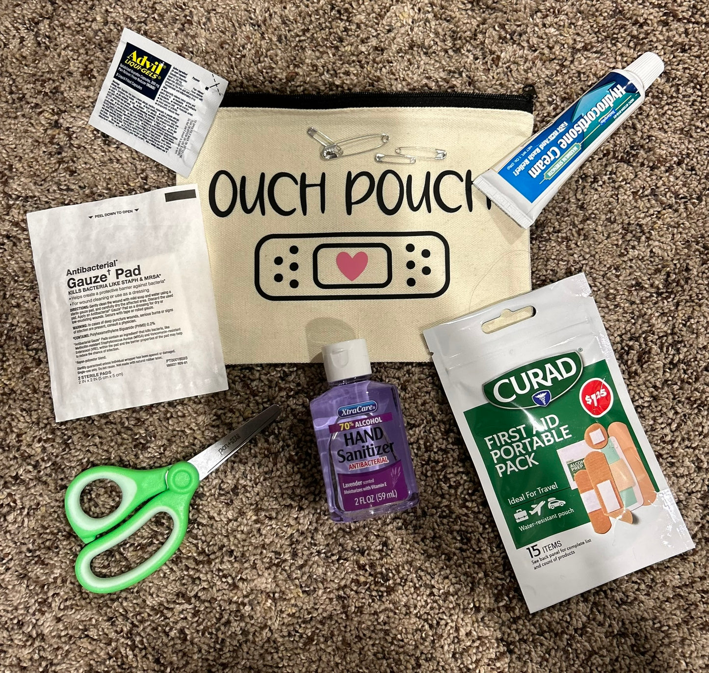 🩹 Ouch Pouch – Emergency Essentials in an 8x5 Canvas Bag