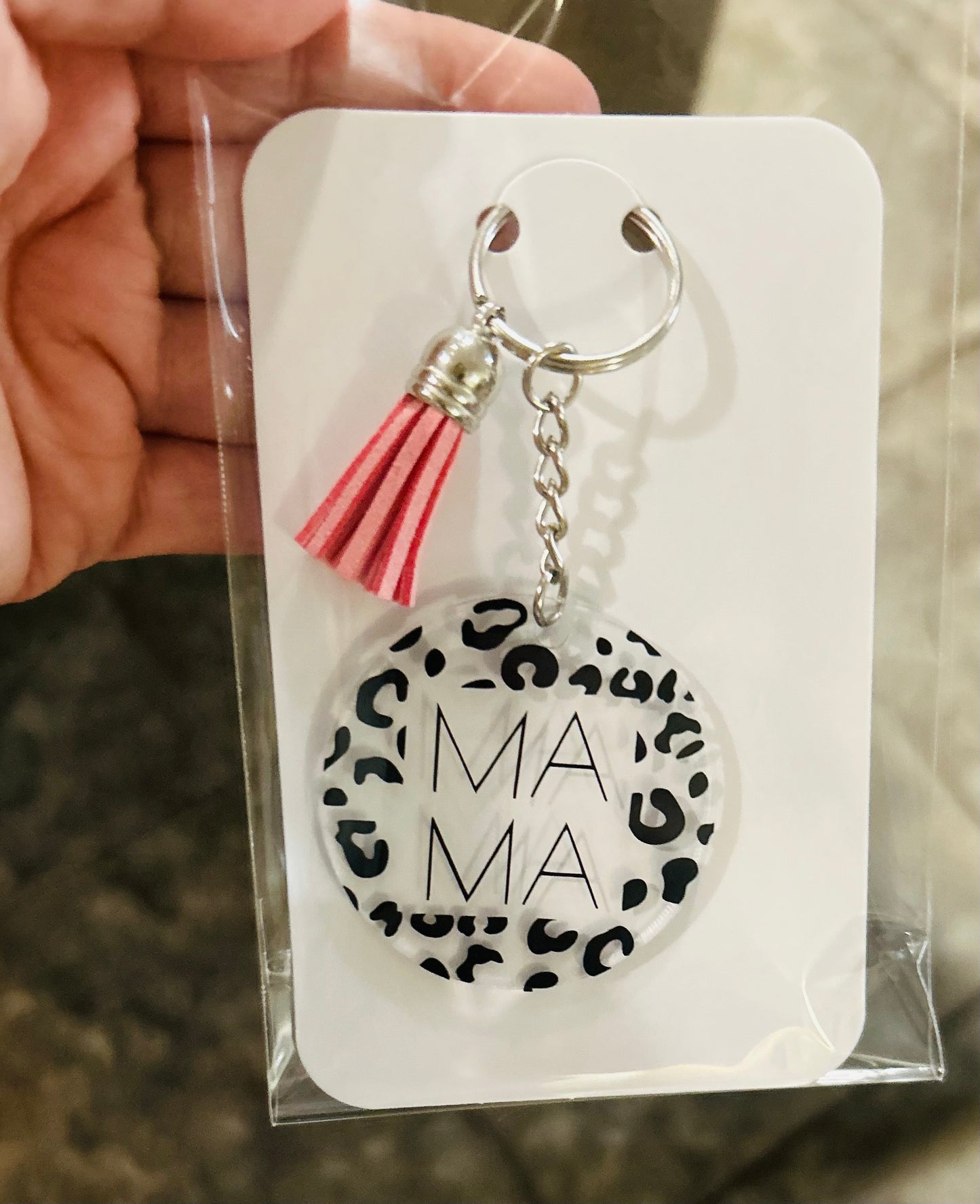 MAMA Keychain with Colored Tassel