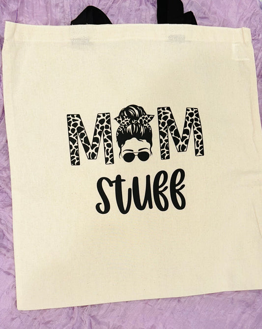 Mom Stuff – 15x16 Cotton Tote Bag