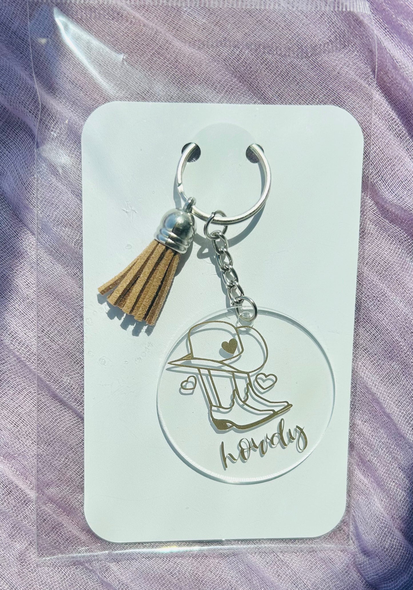 Howdy Cowboy Keychain – Western Charm in Durable Plastic!